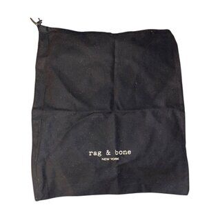 rag & bone black white cotton drawstring dust cover bag 21" square
